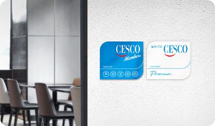 세스코 멤버스 마크가 붙은 매장 입구