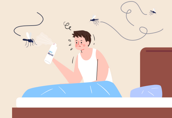 모기 예방 Tip2 - 세스코(CESCO)의 모기약과 모기기피제를 통해 잠들기 전 모기를 이중 차단하고 있습니다.